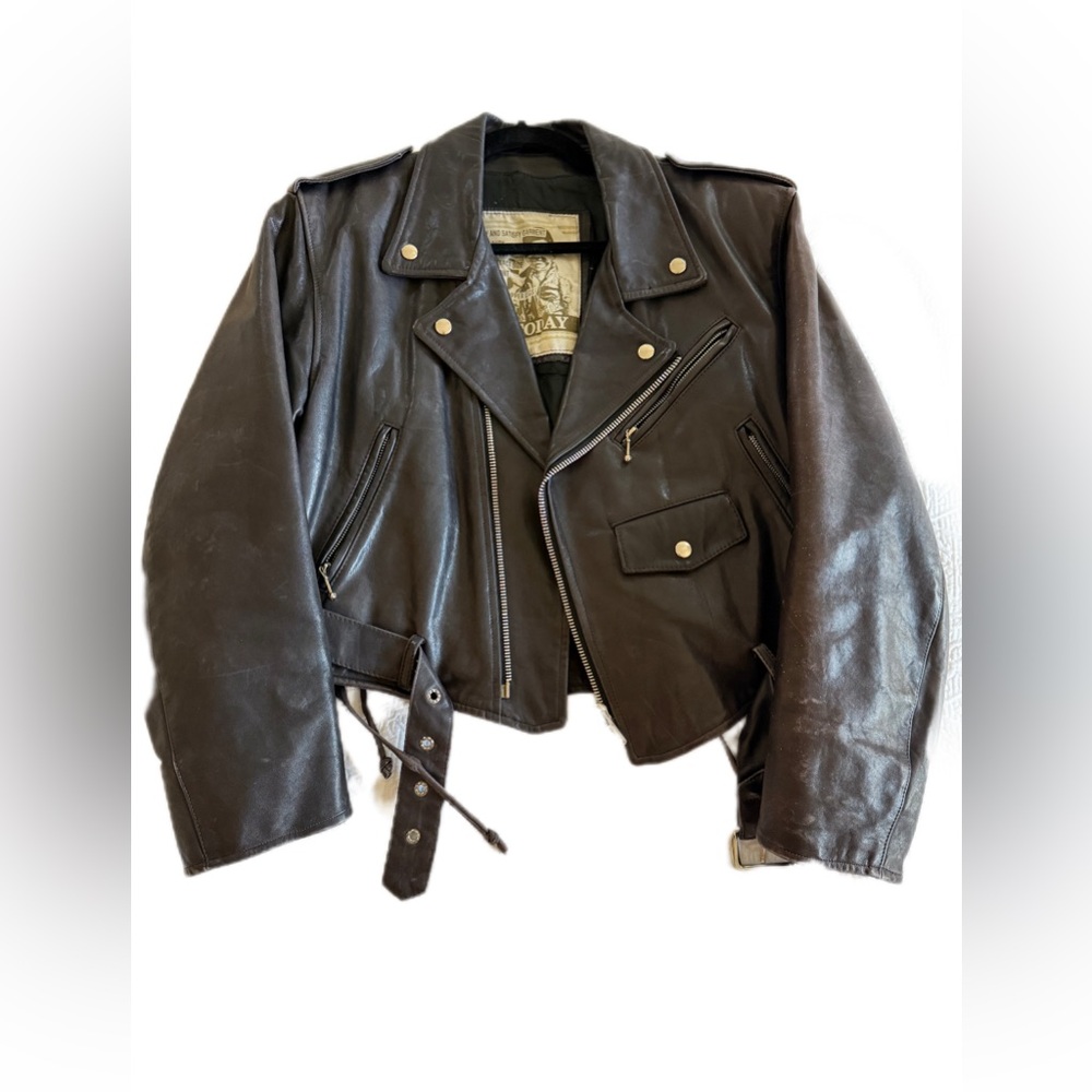 VTG leather biker jacket